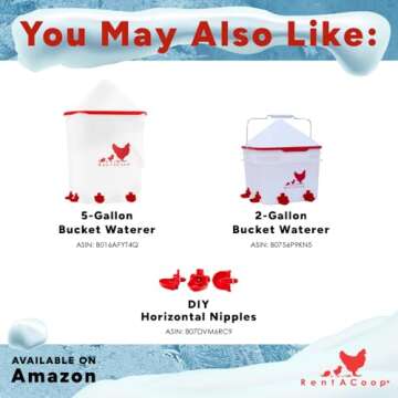 RentACoop Thermo Bucket Belt Heated Strap for 2-5Gal Bucket Chicken Waterers with 6ft Power Cord