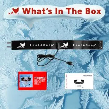 RentACoop Thermo Bucket Belt Heated Strap for 2-5Gal Bucket Chicken Waterers with 6ft Power Cord