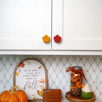 Knobēz: Decorative Knob Covers - Fall Leaf - 12pk - Stretch Over Hardware Decorations, Cozy Seasona...