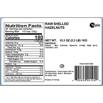 Yupik Raw Hazelnuts - 2.2 lb Premium Filberts for Baking