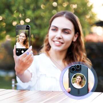 2.2" Magnetic Selfie Mirror for Back Camera - Perfect for iPhone 15 and All Phones