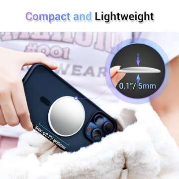 Magnetic Selfie Mirror for iPhone 15 14 13 12 Pro