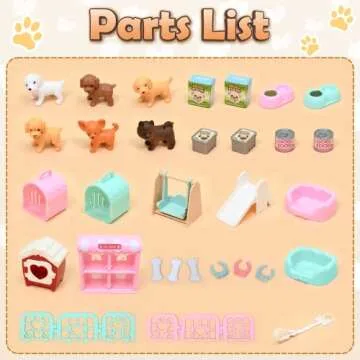 Lorfancy 35 Pcs Dog Toys Interactive Playset for Kids