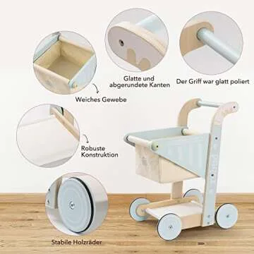 ROBUD Wooden Baby Walker - Durable & Engaging for Toddlers