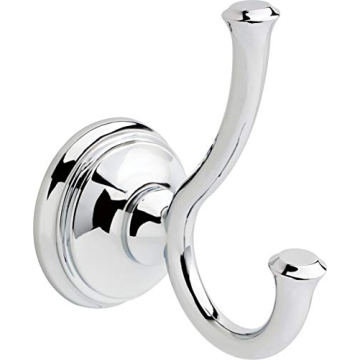 Delta 79735 Cassidy Double Towel Hook Bath Hardware Accessory in Polished Chrome