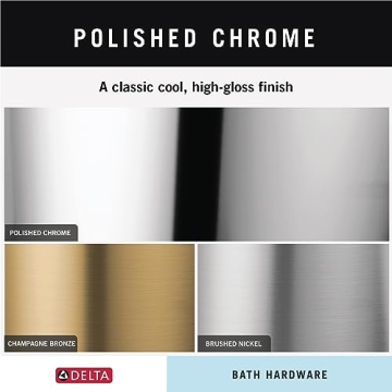 Delta Cassidy Double Towel Hook Polished Chrome Accessory