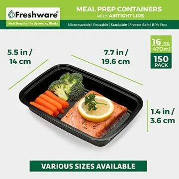 Freshware Meal Prep Food Storage Containers (150 ct)
