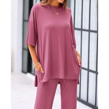 BTFBM Women 2 Piece Casual Lounge Set for Summer Comfort
