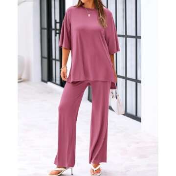 BTFBM Women 2 Piece Casual Lounge Set for Summer Comfort