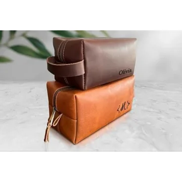Personalized Leather Toiletry Bag For Men - Luxe Gift