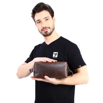 Personalized Leather Toiletry Bag For Men - Luxe Gift