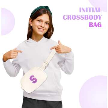 COSHAYSOO Personalized Fanny Pack for Girls with Initials