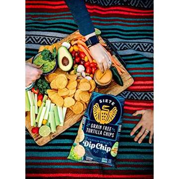 Siete Grain Free Tortilla Chips | Gluten Free Chips | Paleo & Vegan Snacks | Non GMO | Dip Chip, 5 Ounce (Pack of 3)