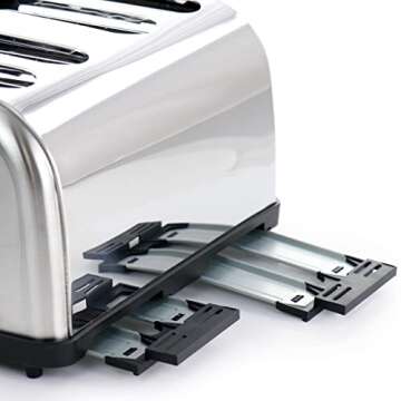 MegaChef 4 Slice Toaster with Variable Browning Control