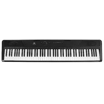 MUSTAR 88 Key Weighted Digital Piano with Stand & Pedal