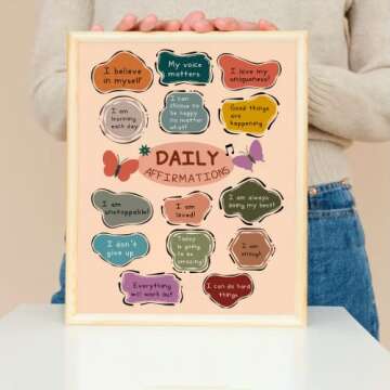 LOLUIS Mental Health Poster, Boho Therapy Tools Educational Supplies Art Print Classroom School Office Decor (How To Manage Anxiety, Unframed 8"x10")