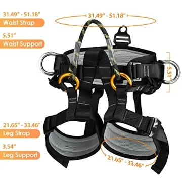 HandAcc Professional Safety Harness for Climbing & Rescue