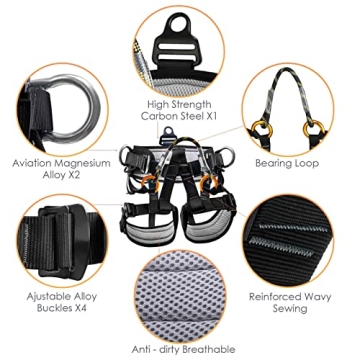 HandAcc Professional Safety Harness for Climbing & Rescue