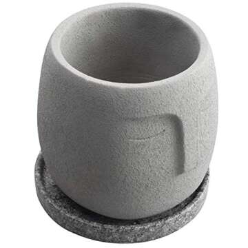 Modern Grey Concrete Head Design Plant Pot - MyGift