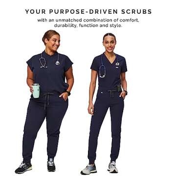 FIGS Zamora Jogger Scrub Pants for Women - Navy Style