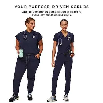 FIGS Zamora Jogger Scrub Pants for Women - Navy Style