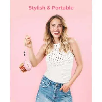 Cute Pill Dispenser with 7 Large Compartments, Portable Pill Bottle Organizer with Wide Opening for Easy Use, Anti-Mix Pill Organizer for Travel, BPA-Free Pill Container, Pink