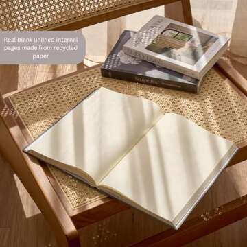 Moncur Home Decorative Coffee Table Books for Home Décor Accents Bookshelf Decor Mid Century Modern Fake Books For Decoration With Real Blank Pages Shelf Decor Aesthetic Removable Covers Set of 3