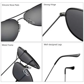 Buy Ziwanule Polarized Aviator Sunglasses for Men and Women