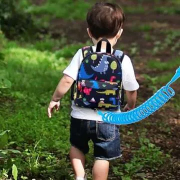 Accmor Toddler Harness Backpack Leash, 2 Pack Cute Dinosaur Kids Backpacks with Anti Lost Wrist Link, Mini Child Backpack Leashes Tether Rein for Baby Boys to Zoo Outdoor Travel
