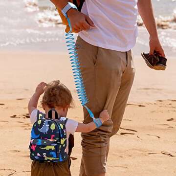 Accmor Toddler Harness Backpack Leash, 2 Pack Cute Dinosaur Kids Backpacks with Anti Lost Wrist Link, Mini Child Backpack Leashes Tether Rein for Baby Boys to Zoo Outdoor Travel