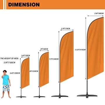 Custom Feather Flags with Logo and Text for Businesses