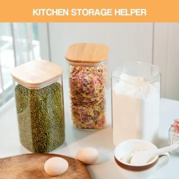 50 oz Glass Storage Jars with Airtight Bamboo Lid