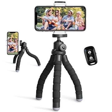 Ubeesize Phone Tripod - Portable Flexible Tripod with Remote