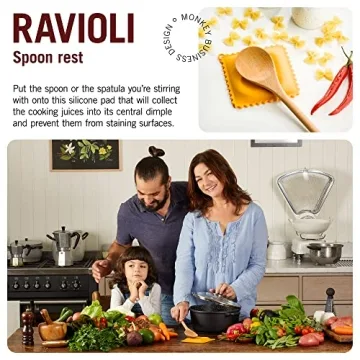 Monkey Business Ravioli Spoon Rest for Fun Kitchen Cooking
