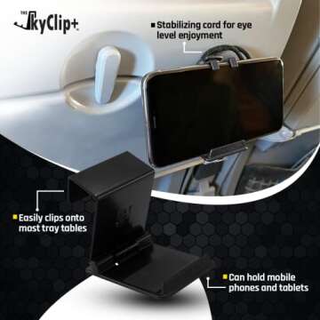 SkyClip+ Phone Holder - Travel-Friendly and Versatile