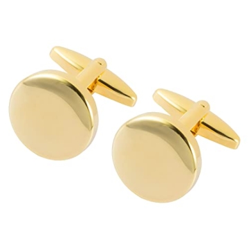 GWD Gold Cufflinks and Tie Clip Set for Men Wedding Gift