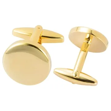 GWD Gold Cufflinks and Tie Clip Set for Men Wedding Gift