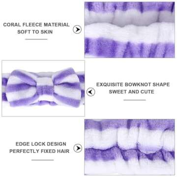 LADES Soft Skincare Headband – Adjustable, Comfortable & Stretchy Fabric, Cute Patterns for Makeup...