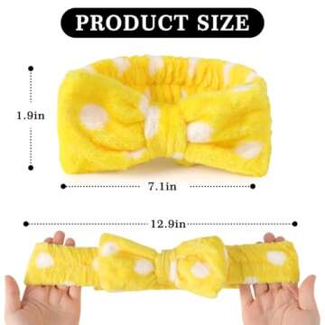 LADES Soft Skincare Headband – Adjustable, Comfortable & Stretchy Fabric, Cute Patterns for Makeup, Facial – Non-Slip, Headband for Hair Control
