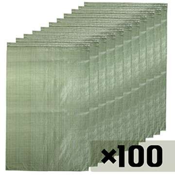 Shappy 100 Pieces Empty Sandbag Heavy Duty Flooding Outdoor Woven Polypropylene Sand Bags with Solid...