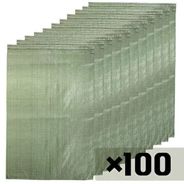 Shappy 100 Pieces Empty Sandbag Heavy Duty Flooding Outdoor Woven Polypropylene Sand Bags with Solid...