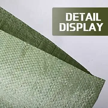 Shappy 100 Pieces Empty Sandbag Heavy Duty Flooding Outdoor Woven Polypropylene Sand Bags with Solid Ties for UV Protection Emergency Situation Roadblock Building Construction, 26 x 14 Inches (Green)