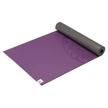 Gaiam Dry-Grip Yoga Mat - 5mm Thick Non-Slip Exercise & Fitness Mat for Standard or Hot Yoga, Pilates and Floor Workouts - Cushioned Support, Non-Slip Coat - 68 x 24 Inches - Black