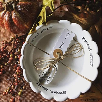 Mud Pie Ceramic Candy Dish with Silver Scoop