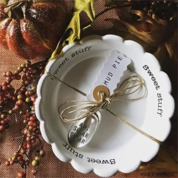 Mud Pie Ceramic Candy Dish with Silver Scoop