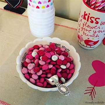 Mud Pie Ceramic Candy Dish with Silver Scoop