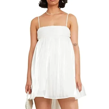 Stylish Y2K Open Back Mini Dress with Tie Back Bow