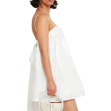 Stylish Y2K Open Back Mini Dress with Tie Back Bow