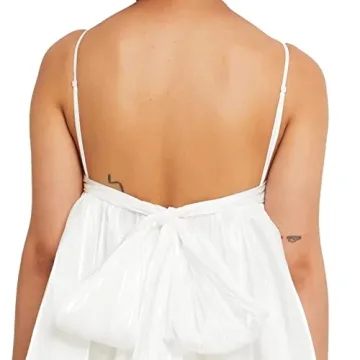 Stylish Y2K Open Back Mini Dress with Tie Back Bow