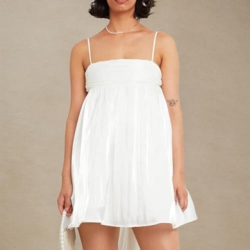 Stylish Y2K Open Back Mini Dress with Tie Back Bow